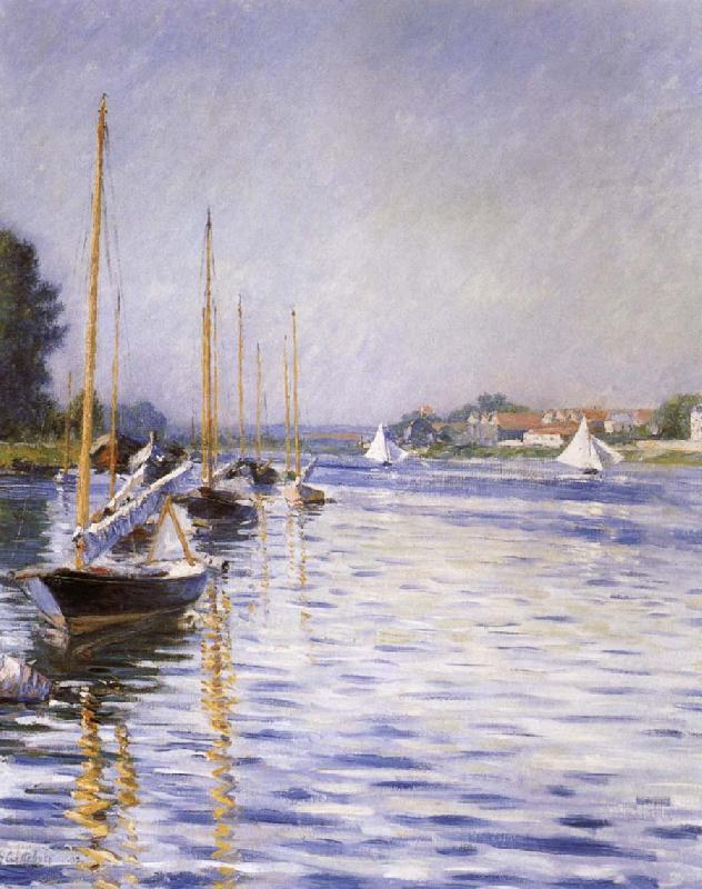 Gustave Caillebotte Boats on the Seine at Argenteruill